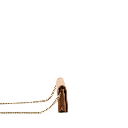 Chanel boy wallet on chain caviar light caramel L (microchip)