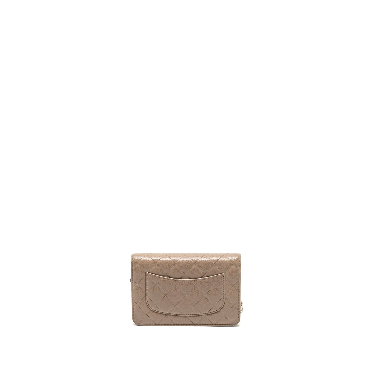 Chanel Classic Wallet on Chain caviar dark beige
