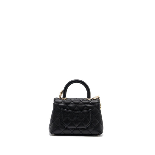 Chanel Coco handle Mini Caviar Black L (Microchip)