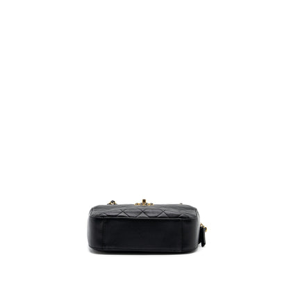 Chanel CC chain logo camera bag lambskin black