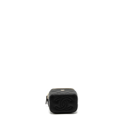 Chanel Mini Vanity With Chain Caviar Black L (Microchip)