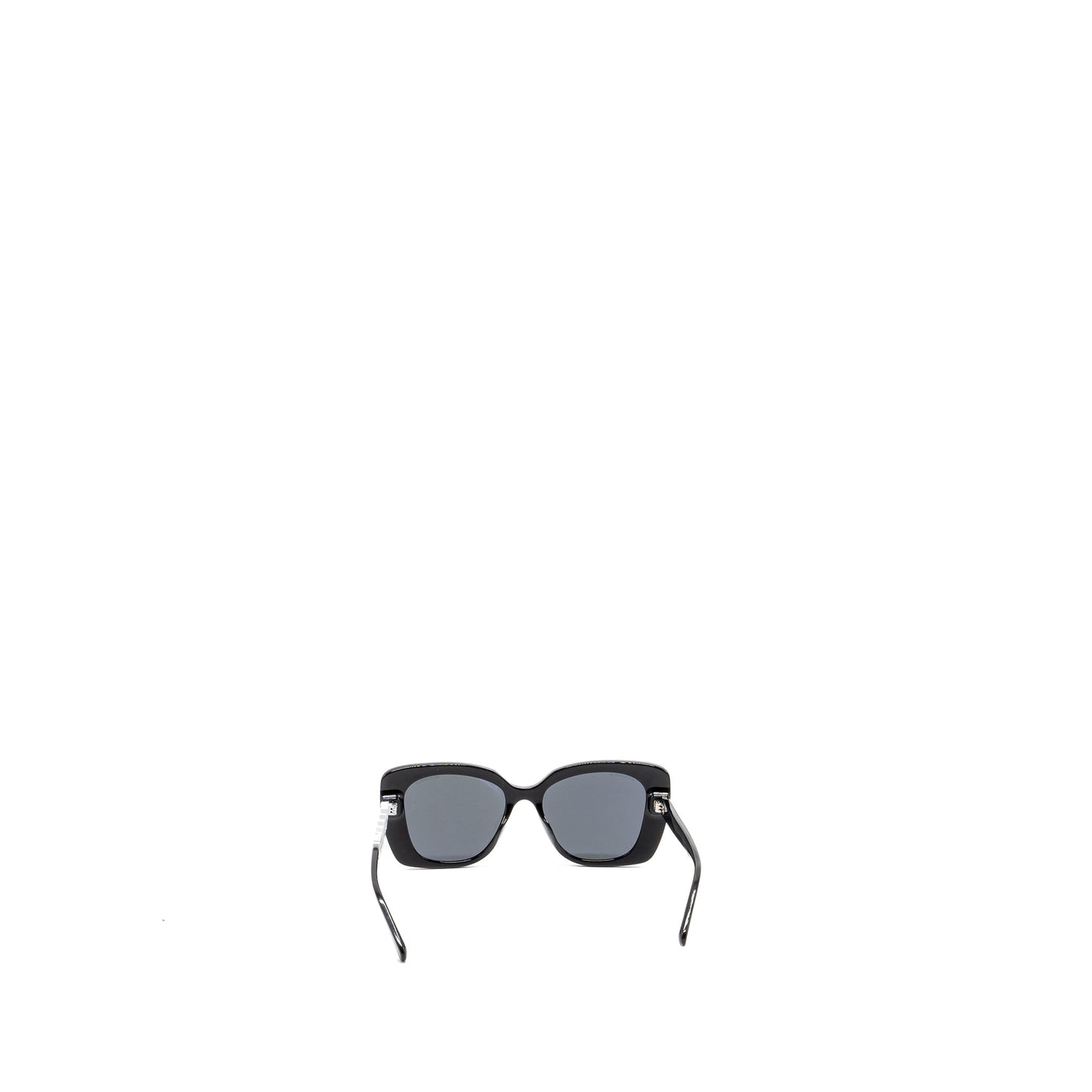 Chanel letter and cc logo sunglasses black / white