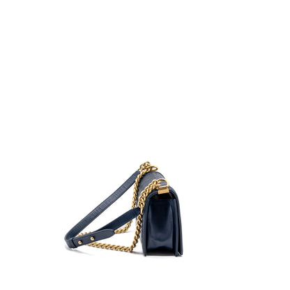 CHANEL MEDIUM BOY BAG lambskin BLUE