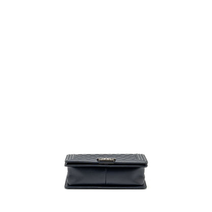 CHANEL Medium Boy Bag Calfskin Navy