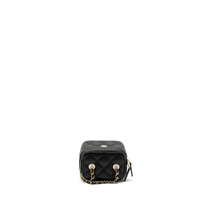 Chanel Mini Vanity With Chain Caviar Black L (Microchip)