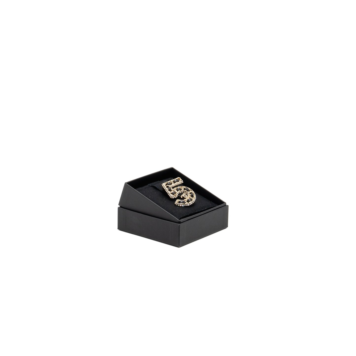 Chanel No.5 Leather Chain Crystal Brooch L