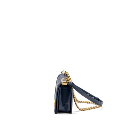 CHANEL MEDIUM BOY BAG lambskin BLUE