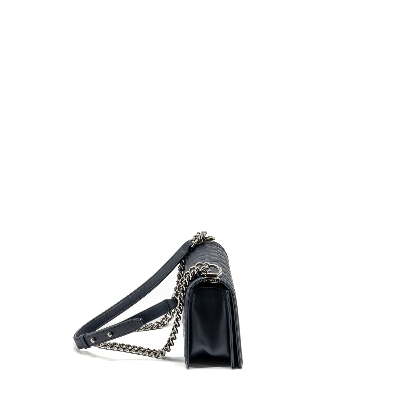 CHANEL Medium Boy Bag Calfskin Navy