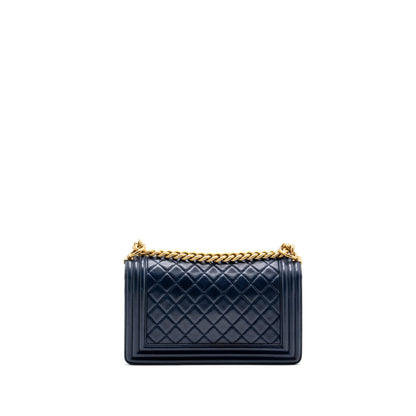 CHANEL MEDIUM BOY BAG lambskin BLUE