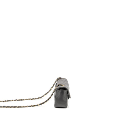 Chanel Mini Rectangular Flap Bag Lambskin Grey L (microchip)