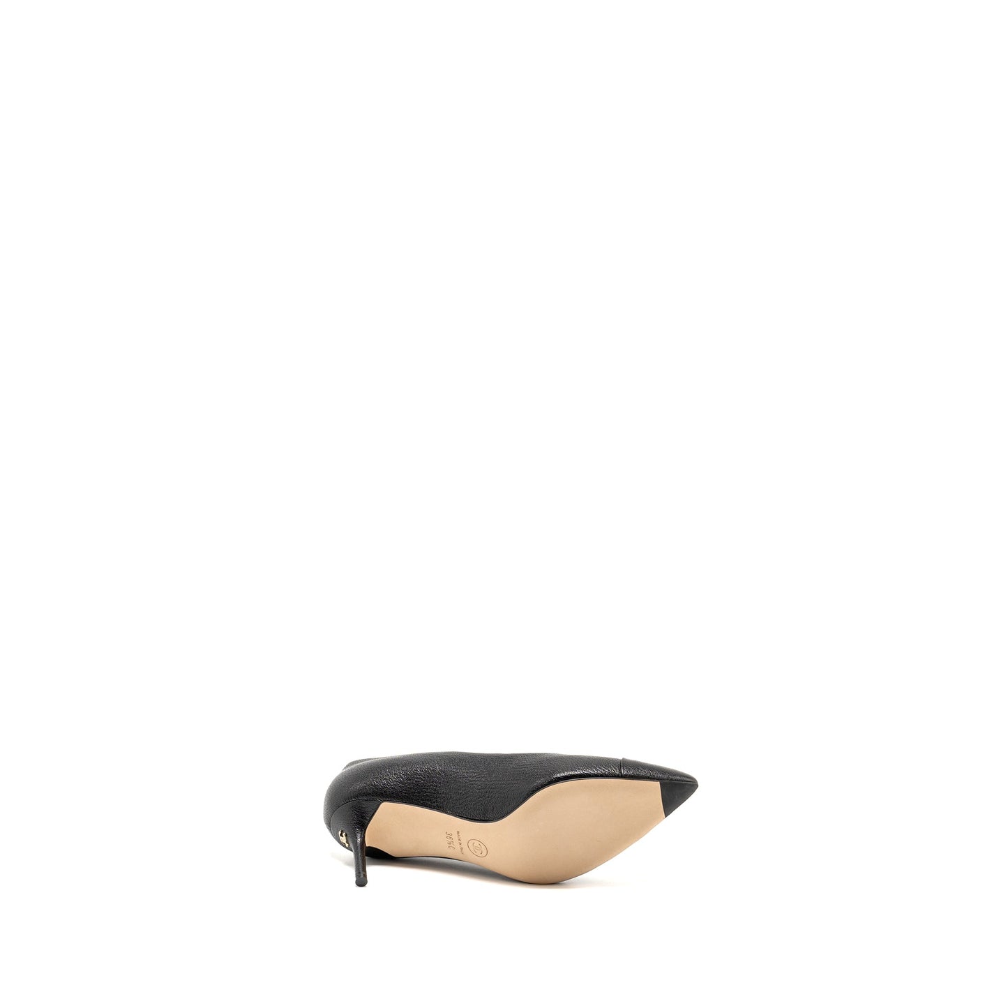 Chanel Size 36.5 Heels Leather Black