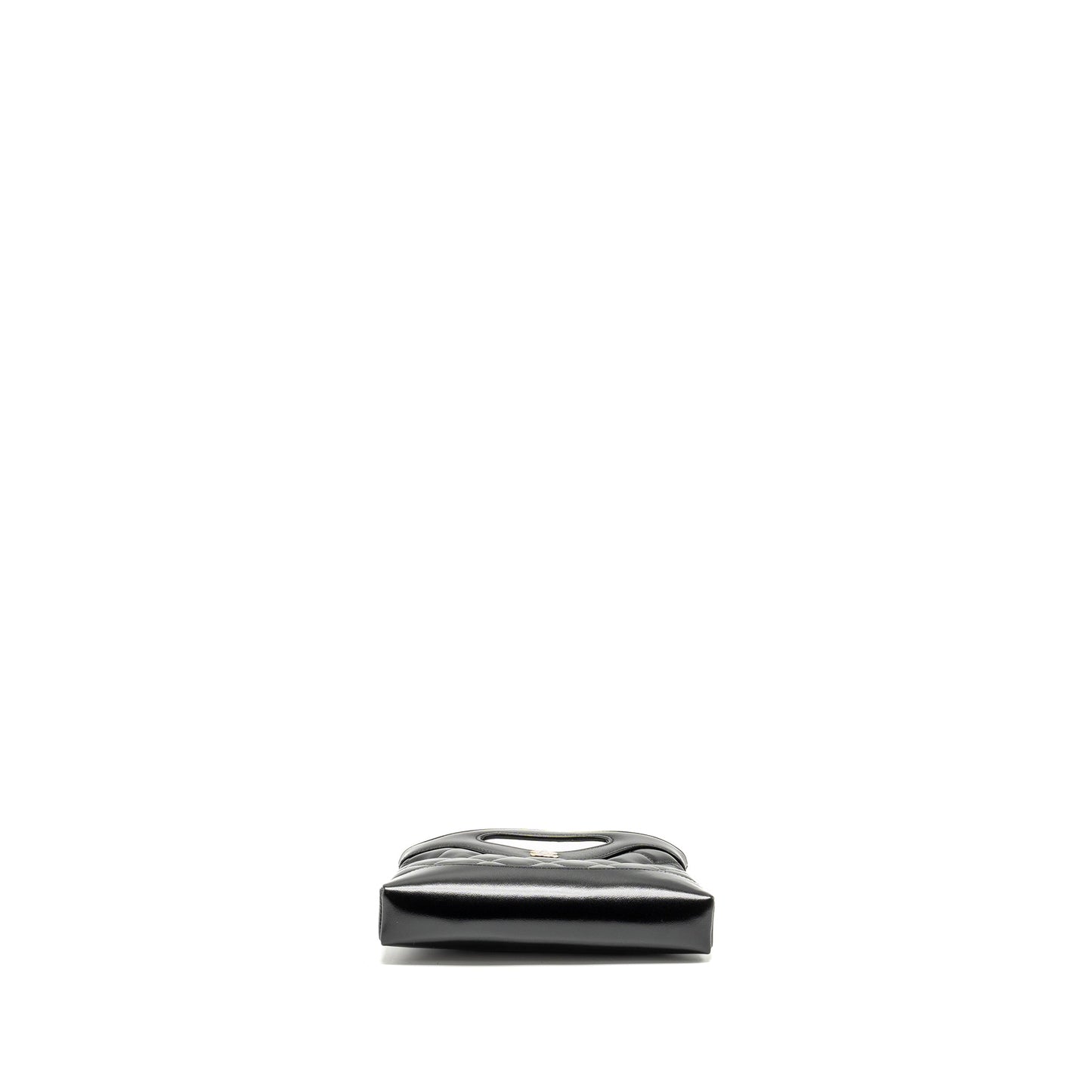 CHANEL Mini 31 Clutch With Chain Shiny Lambskin Black L (Microchip)