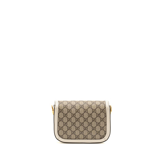 Gucci Mini Horsebit 1955 Bag GG Supreme Canvas/Leather White/Multicolour