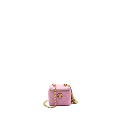 Chanel mini vanity with chain caviar light pink  (Microchip)