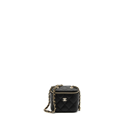 Chanel Mini Vanity With Chain Caviar Black L (Microchip)