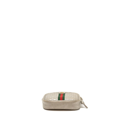 Gucci GG Ophidia Crossbody Bag Calfskin Metallic Silver