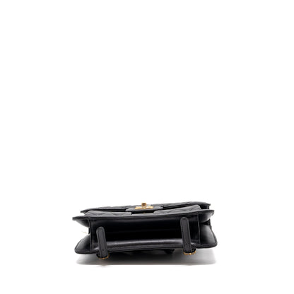 Chanel 23S flap backpack calfskin black brushed  (microchip)