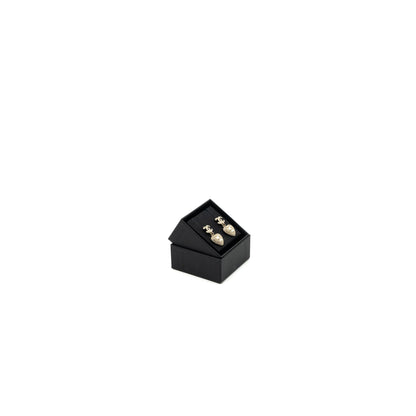 Chanel Heart Dropped CC Logo Earring Crystal Light Gold Tone