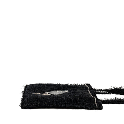 Chanel rocket tote bag tweed black