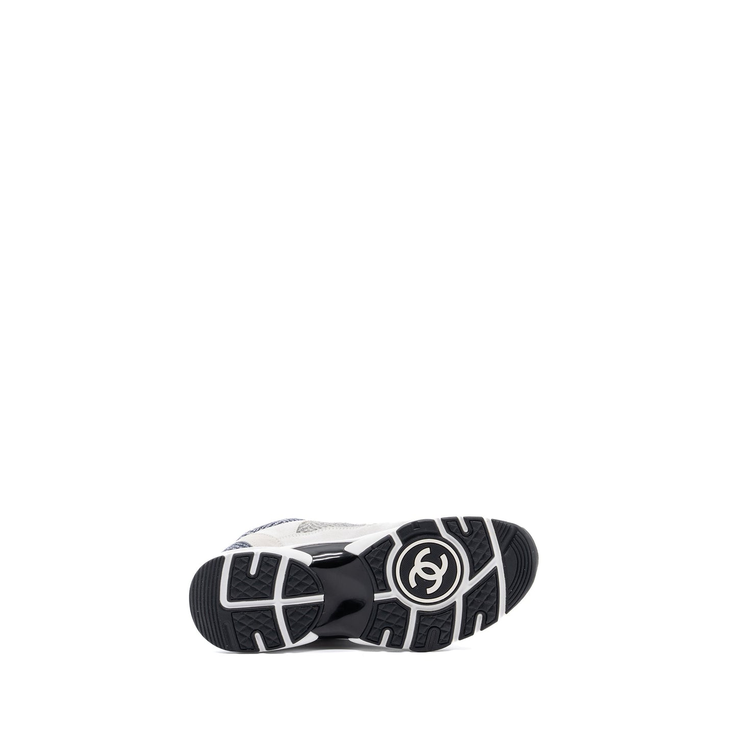 Chanel size38.5 CC logo sneakers suede / fabric light grey