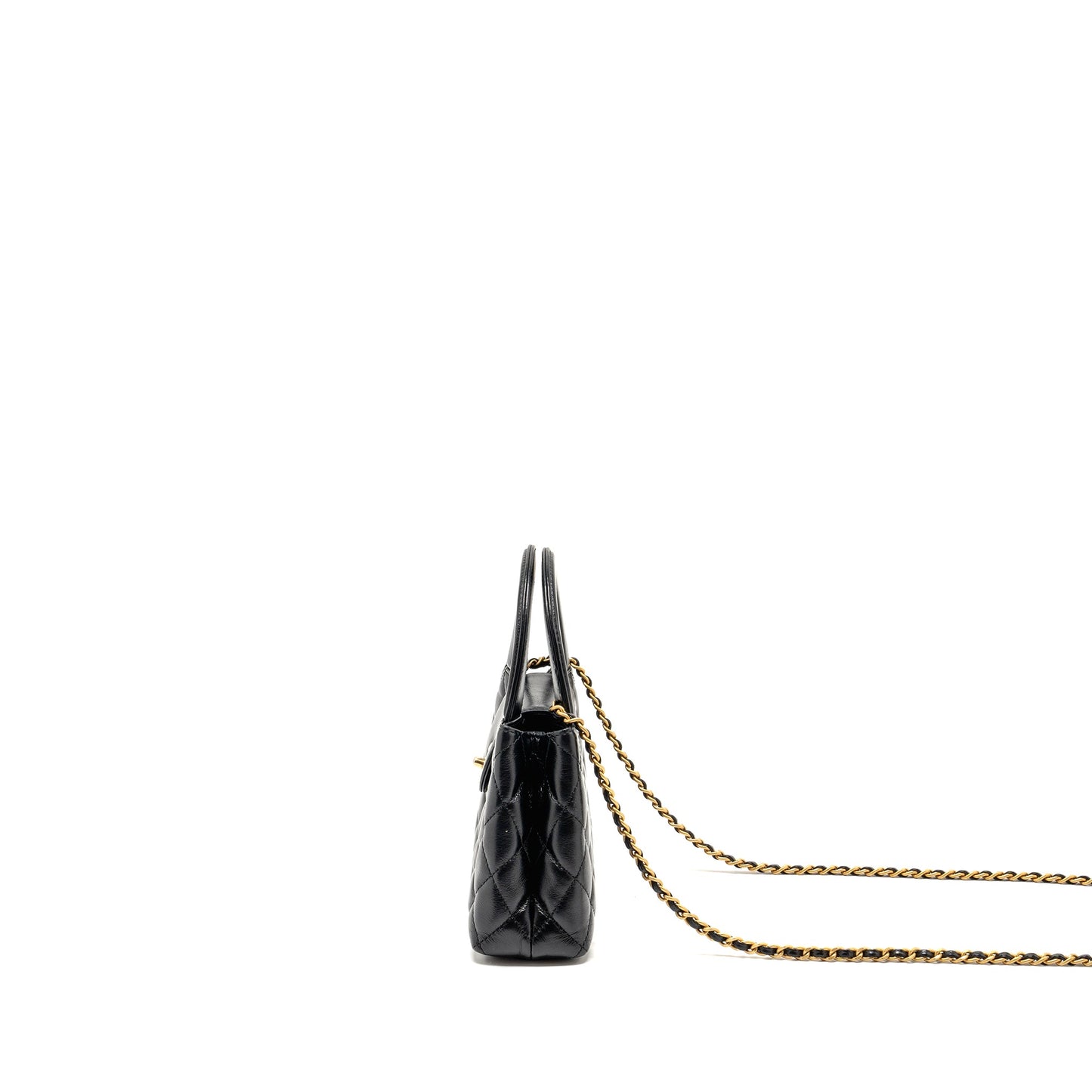 Chanel Mini Kelly Shopping Tote Bag Calfskin black  (microchip)