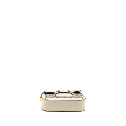 Gucci Mini Horsebit 1955 Bag GG Supreme Canvas/Leather White/Multicolour
