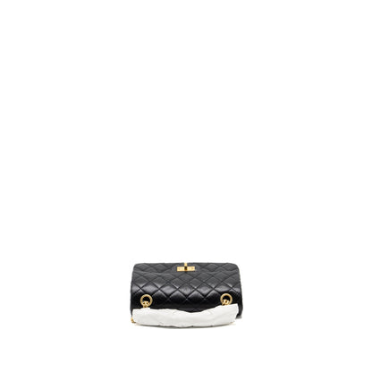 Chanel Mini 2.55 Reissue Flap Bag Aged Calfskin Black  (Microchip)