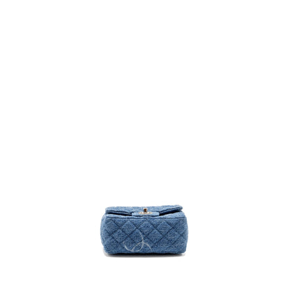Chanel Mini Square flap bag denim blue