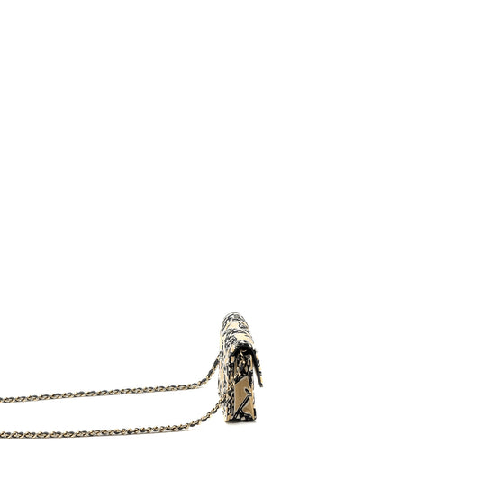 Chanel Mini Clutch With Chains Fabric Multicolour L(microchip)