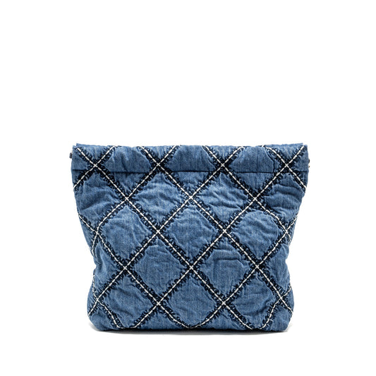 Chanel Small 22 Bag Denim Blue/White  (Microchip)