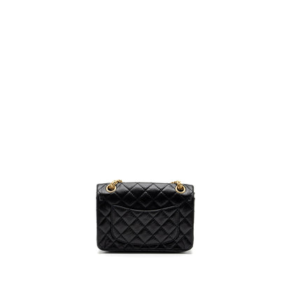 Chanel Mini 2.55 Reissue Flap Bag Aged Calfskin Black  (Microchip)
