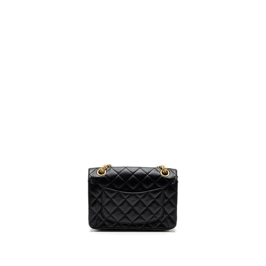 Chanel Mini 2.55 Reissue Flap Bag Aged Calfskin Black  (Microchip)