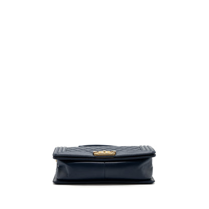 Chanel Medium Boy Bag Lambskin Dark Blue