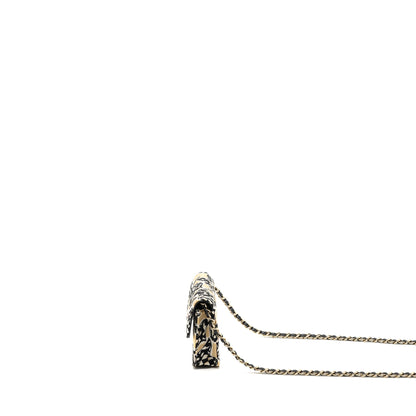 Chanel Mini Clutch With Chains Fabric Multicolour L(microchip)