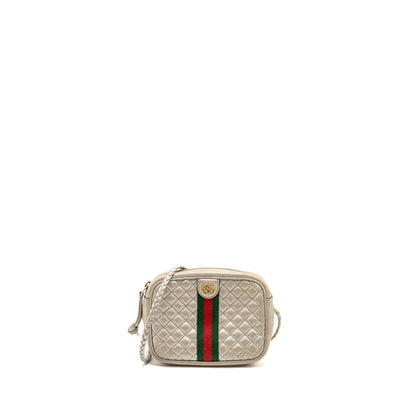 Gucci GG Ophidia Crossbody Bag Calfskin Metallic Silver