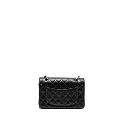 Chanel Small Classic Double Flap Bag Caviar Black  (Microchip)