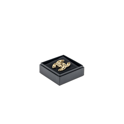 Chanel Letter & CC Logo Crystal Brooch