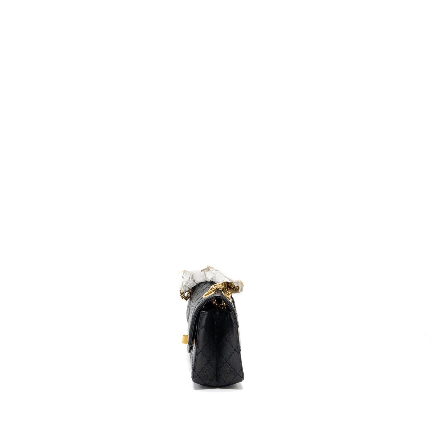 Chanel Mini 2.55 Reissue Flap Bag Aged Calfskin Black  (Microchip)