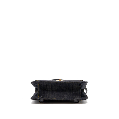 Chanel 23S flap backpack denim dark blue Brushed  (microchip)