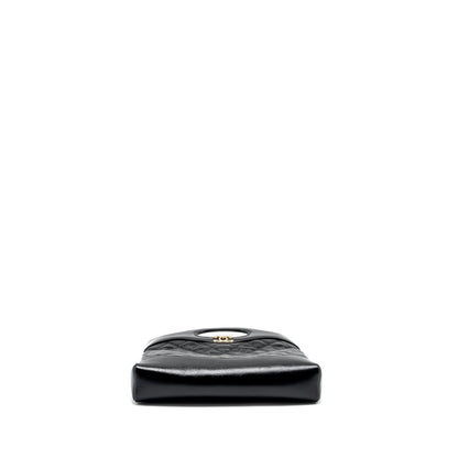 Chanel mini 31 bag shiny calfskin black L (microchip)