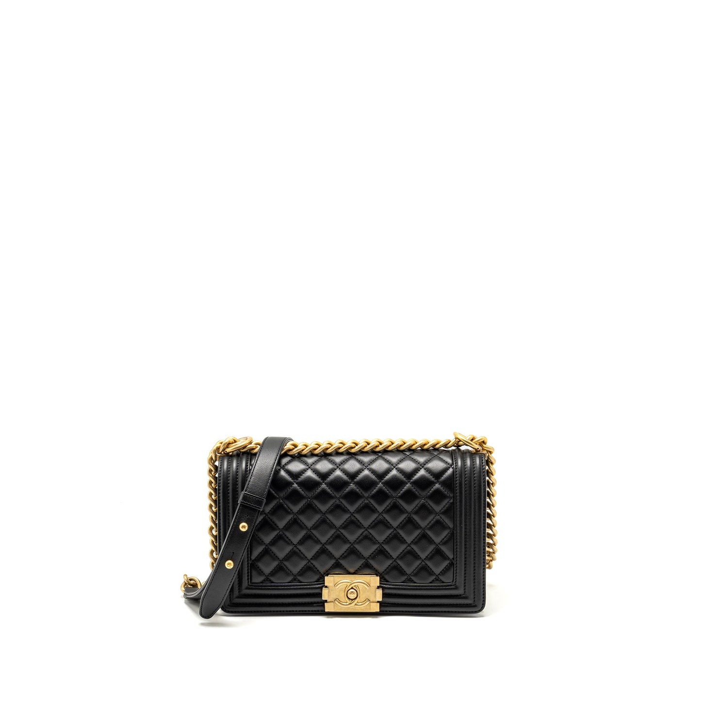 Chanel Medium Boy Bag Calfskin Black