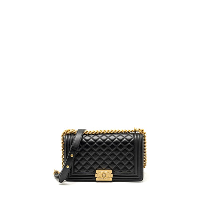 Chanel Medium Boy Bag Calfskin Black