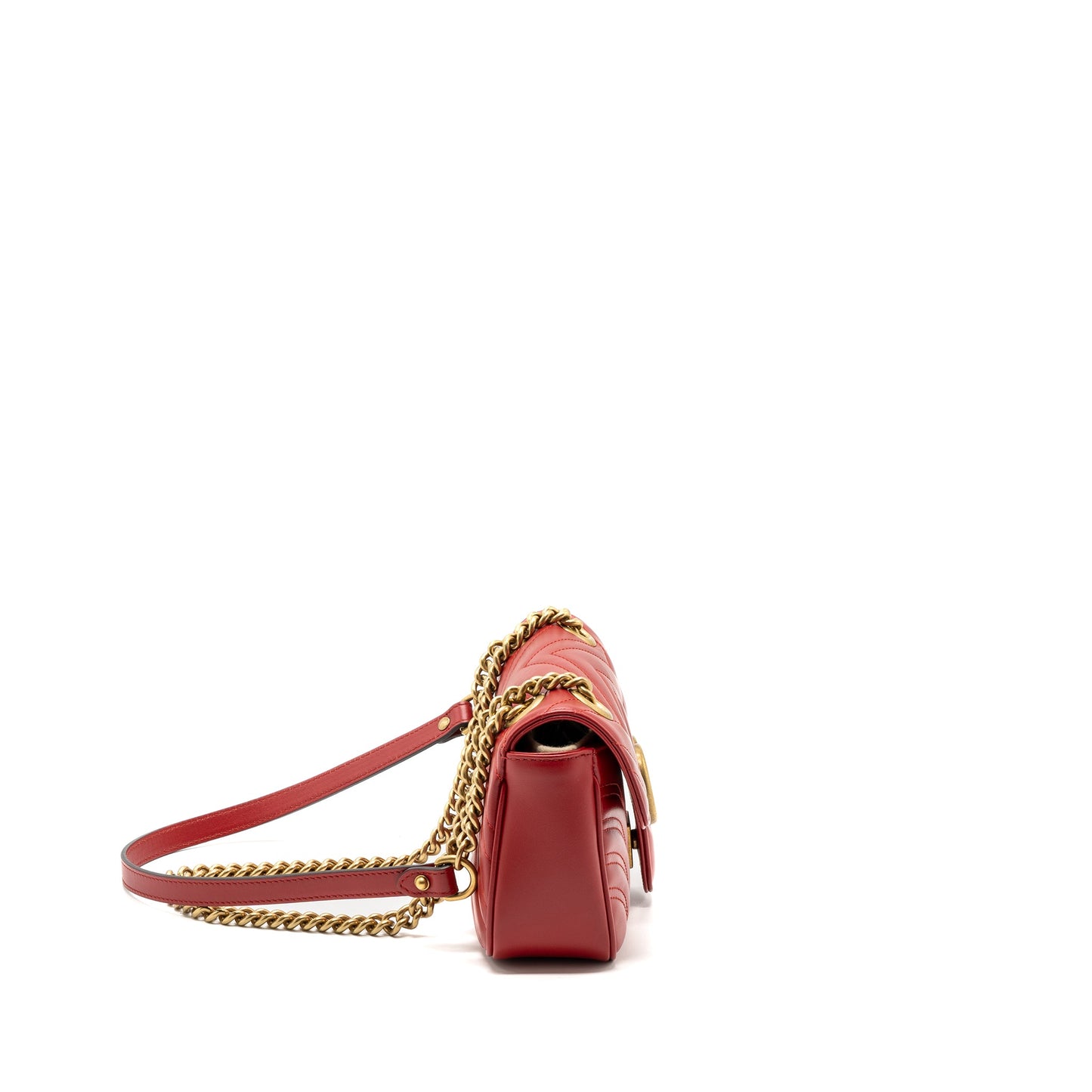 Gucci Mini GG Marmont matelasse calfskin red