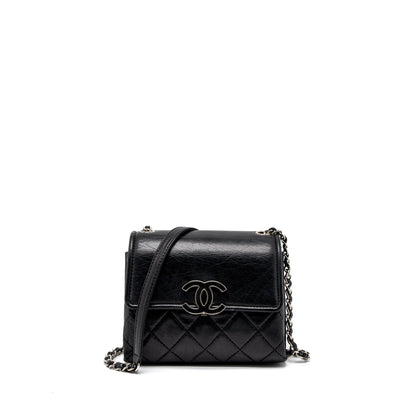 Chanel Giant CC Logo Bag Calfskin Navy