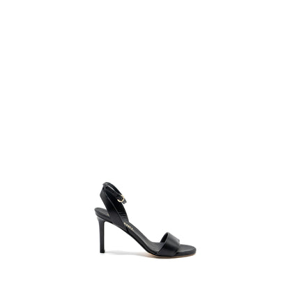 Chanel Size 36 Heel Sandals Leather Black