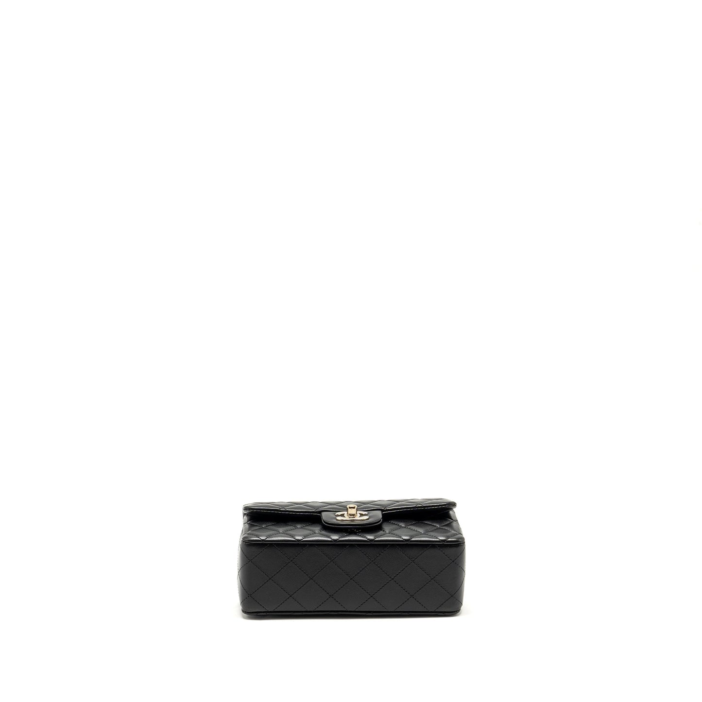 Chanel Mini Rectangular Flap Bag Lambskin Black L (microchip)