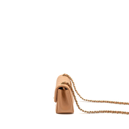 Chanel Mini Rectangular Flap Bag Lambskin Beige L (Microchip)