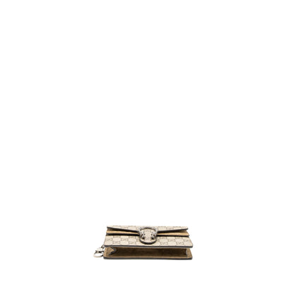 Gucci Dionysus Super Mini Bag GG Supreme/Suede Beige SHW