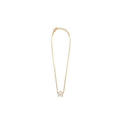 Chanel Star CC Logo Necklace Crystal/Gold Tone