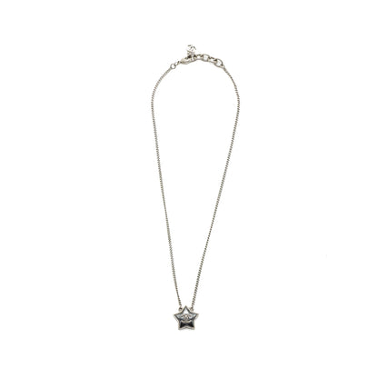 Chanel Star Necklace With CC Logo Grey With Ruthenium Hardware